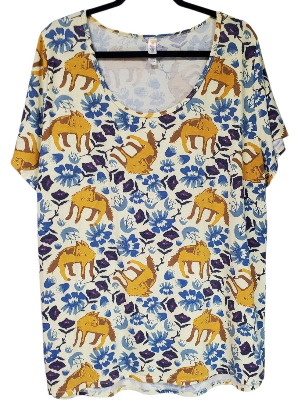 Hippie Boho Festival LuLaRoe Basic Tee Foxy Stretch Comfort Size 3XL